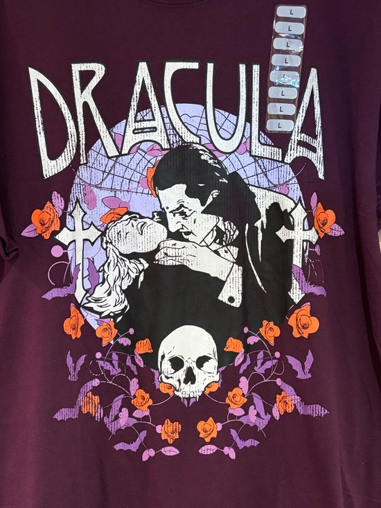 Universal Tops - Universal Monsters Tee — Deep Plum with White Print
